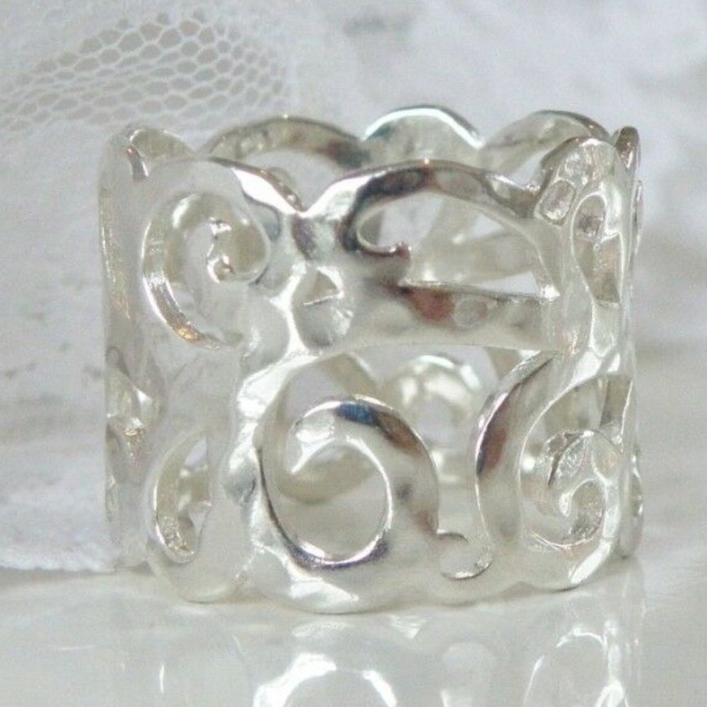 SILPADA STERLING SILVER .925 SCROLL FILIGREE SZ 7